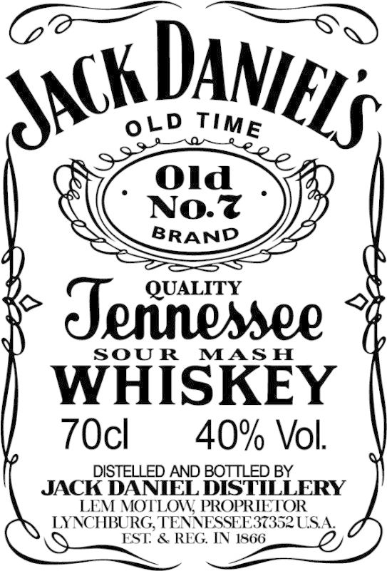 Jack Daniels Whiskey Label