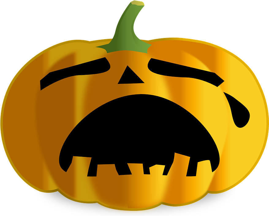 Jack O Lantern Displeased Face Vector