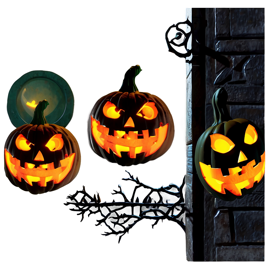 Jack O Lantern In Graveyard Png 05252024