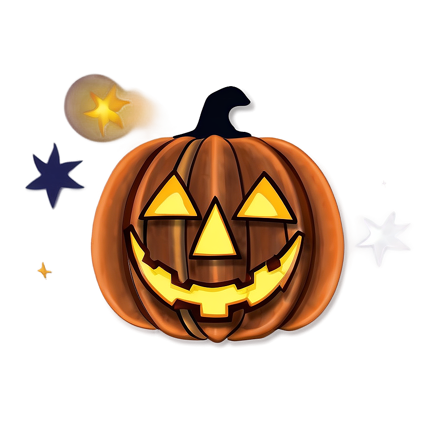 Jack O Lantern In Night Sky Png 64