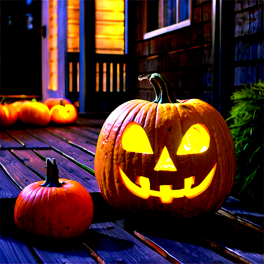 Jack O Lantern On Porch Png 27