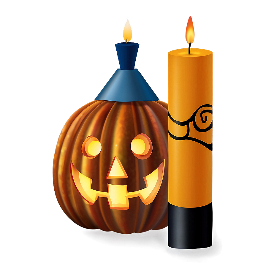 Jack O Lantern With Candle Png Fwc