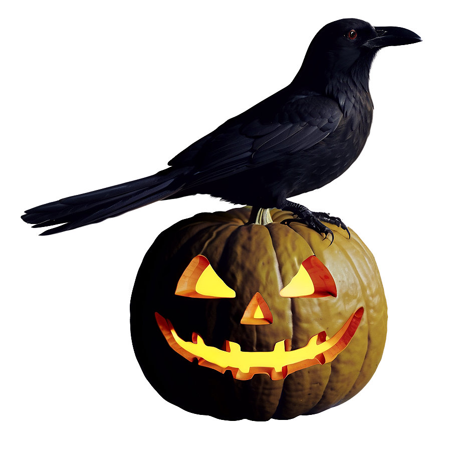 Jack O Lantern With Crow Png Fqp32