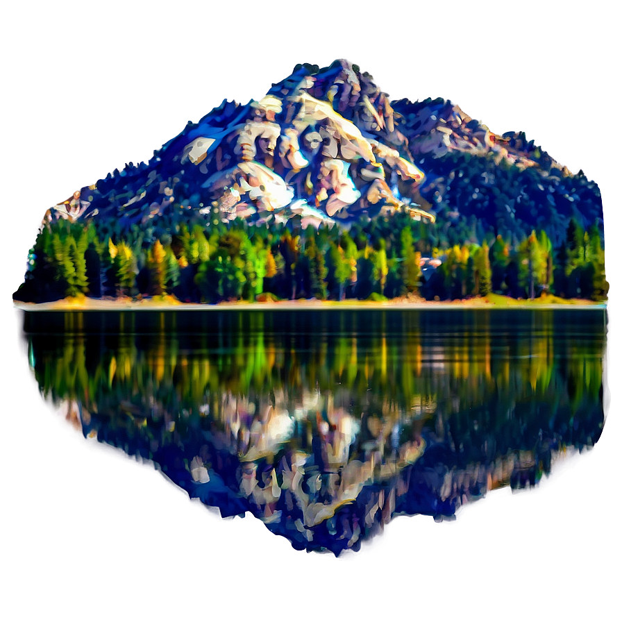 Jackson Lake Reflection Wyoming Png Kfj31