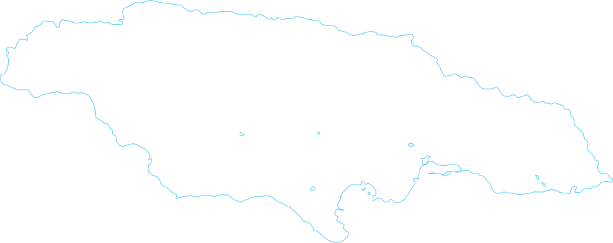 Jamaica Map Silhouette