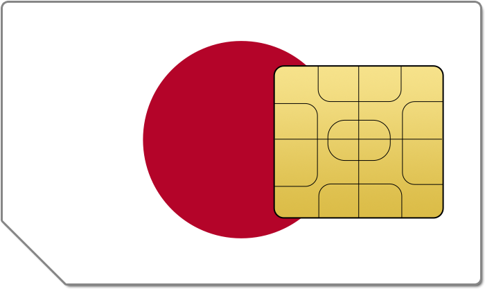 Japan S I M Card Flag Design