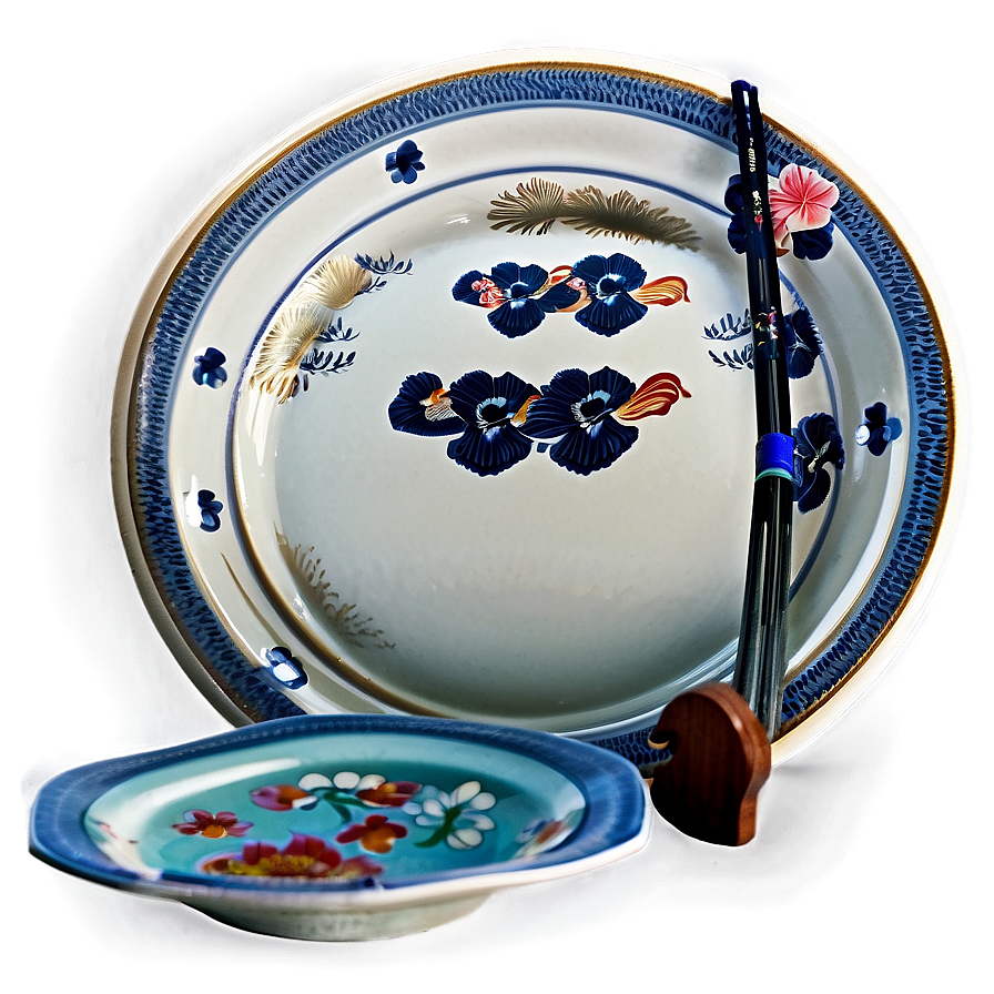 Japanese Style Plates Png Nhm