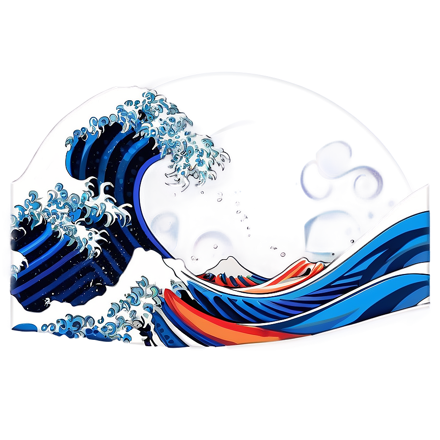 Japanese Wave Outline Png 06242024