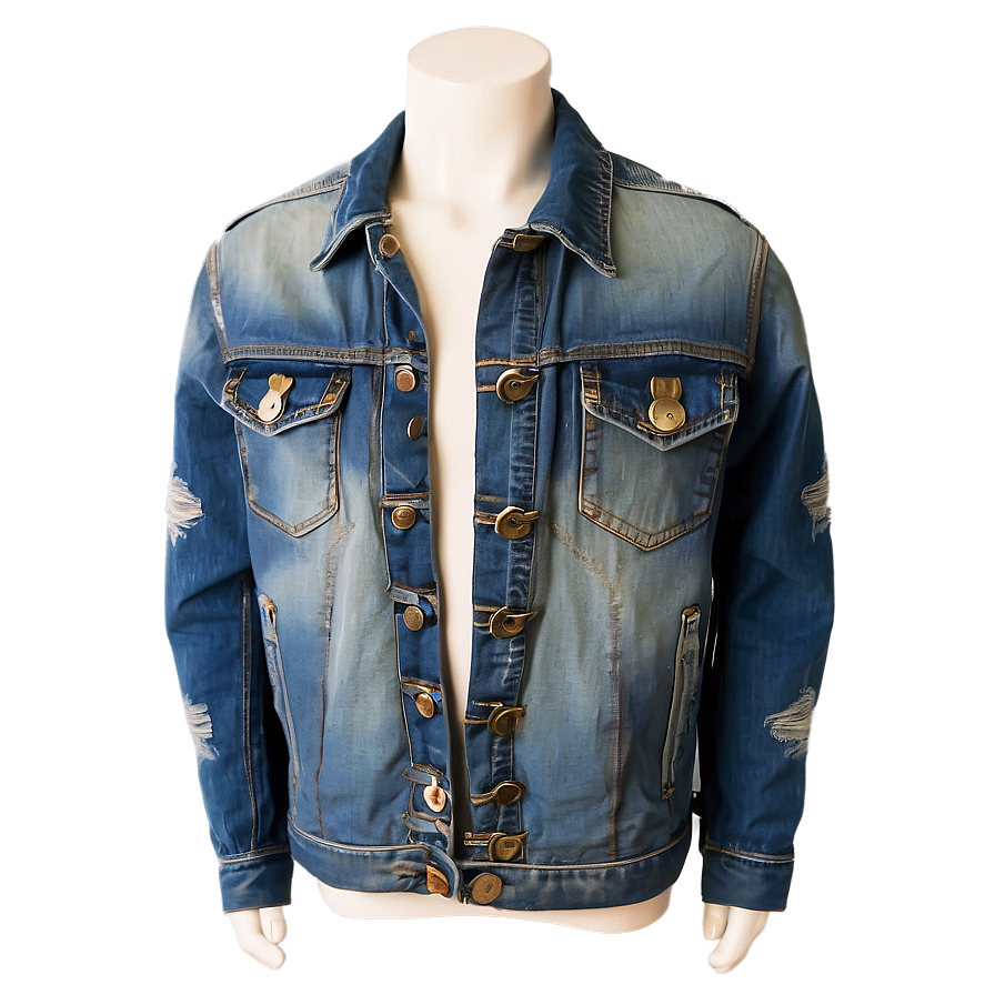 Jean Jacket With Pleats Png Yfm