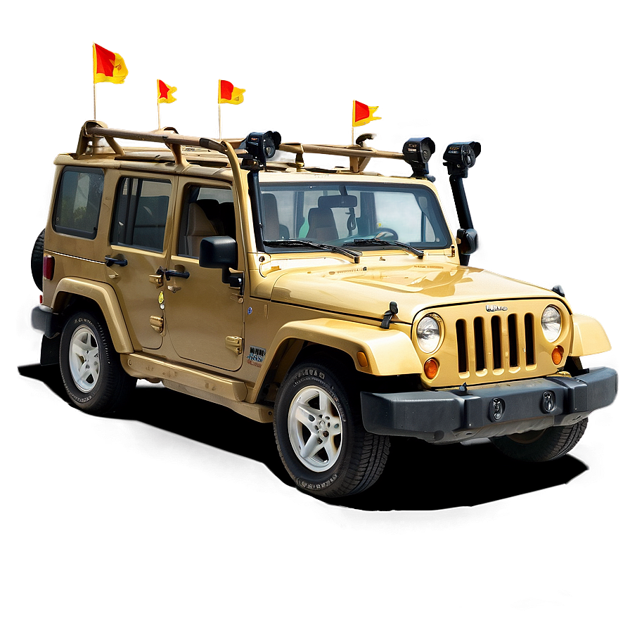 Jeep In Desert Landscape Png Sct