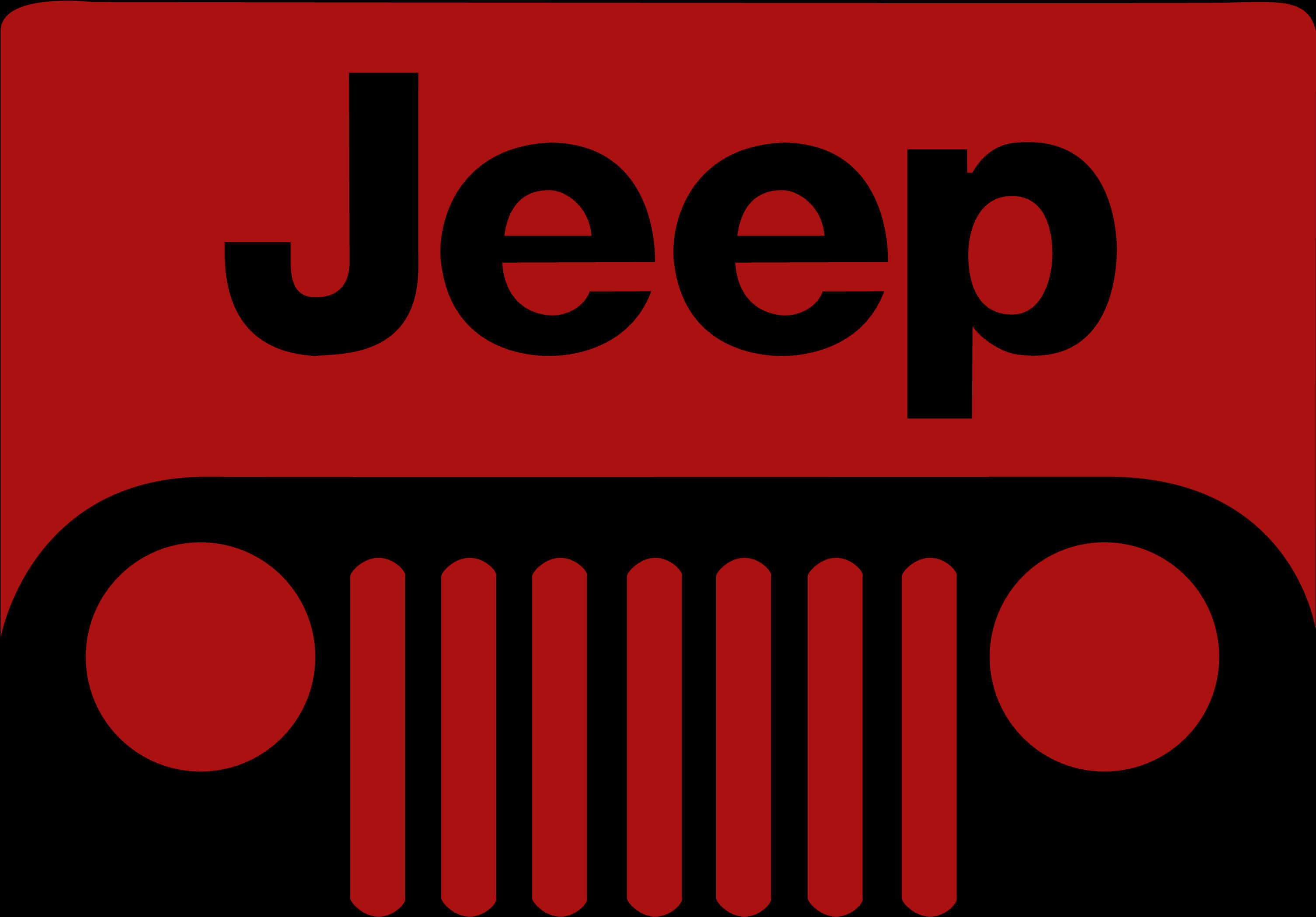 Jeep Logo Redand Black