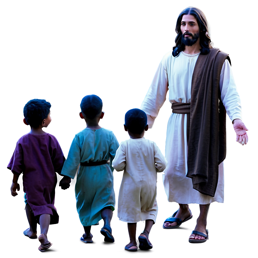 Jesus And The Children Png 05032024