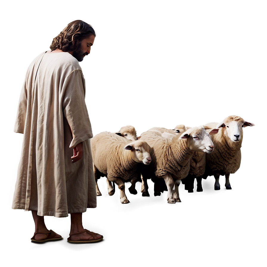 Jesus And The Lost Sheep Png Hcs