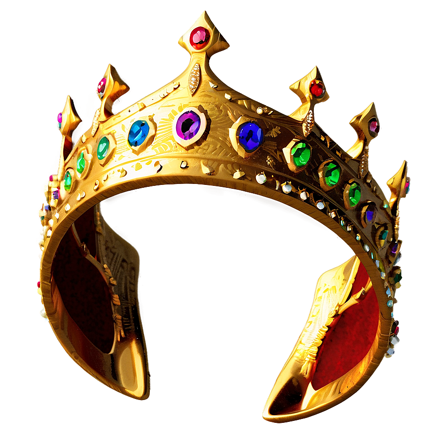 Jewel-encrusted Golden Crown Png 89