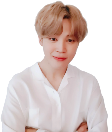 Jimin Smilingin White Shirt