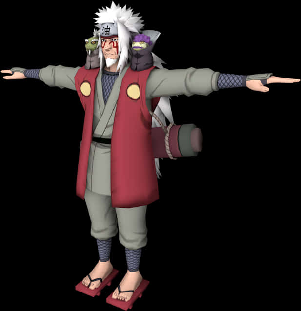 Jiraiya Naruto3 D Model