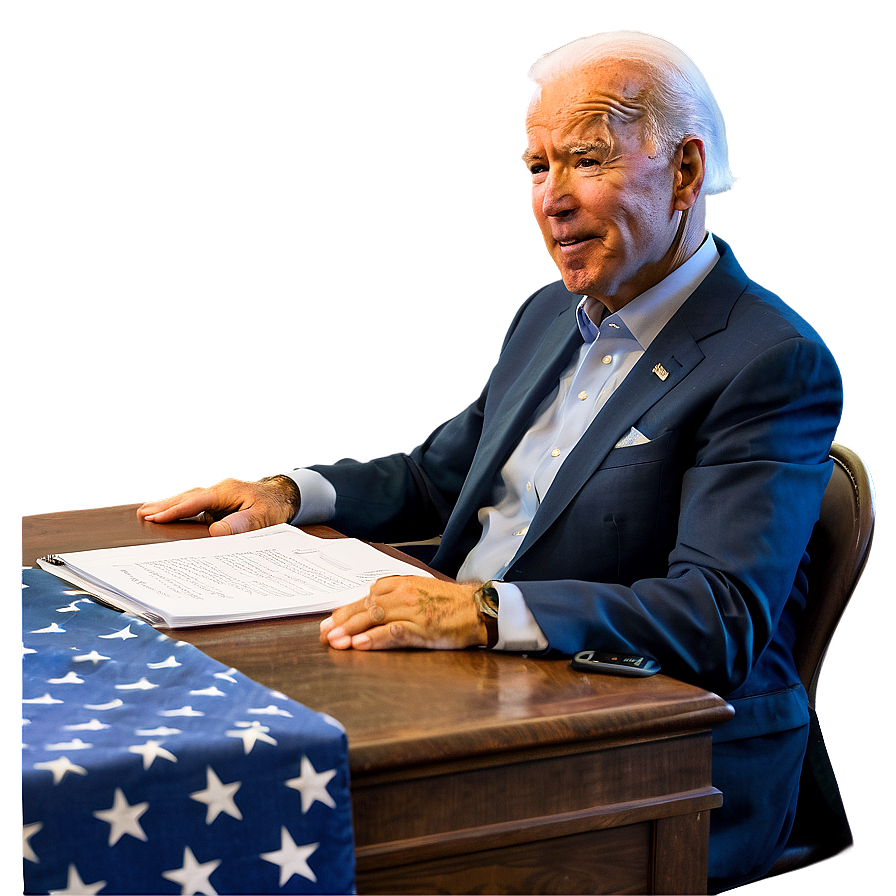 Joe Biden At Desk Png Biy3