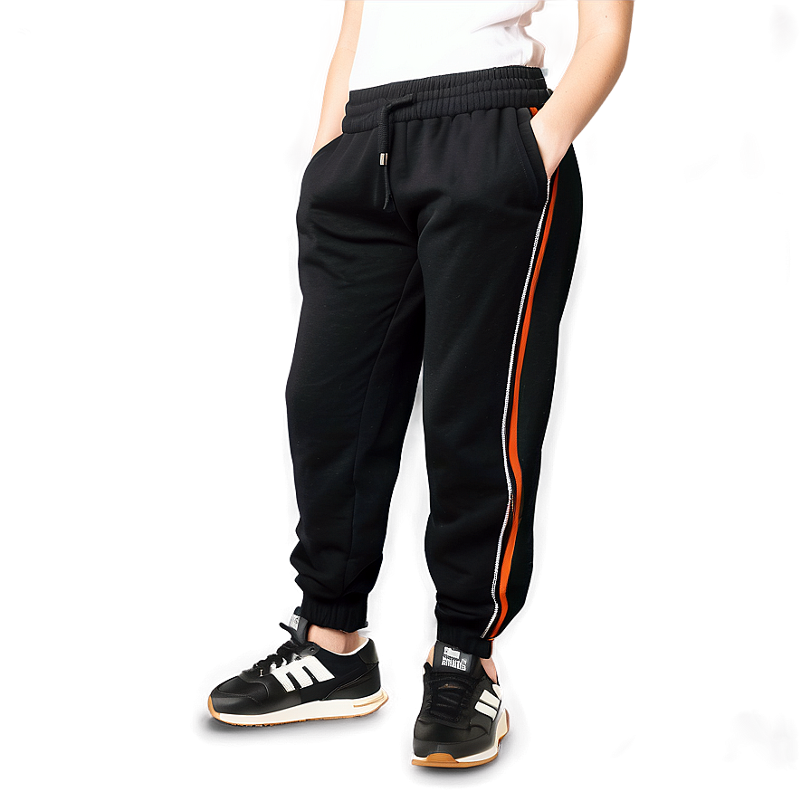 Jogger Style Black Sweatpants Png Exr