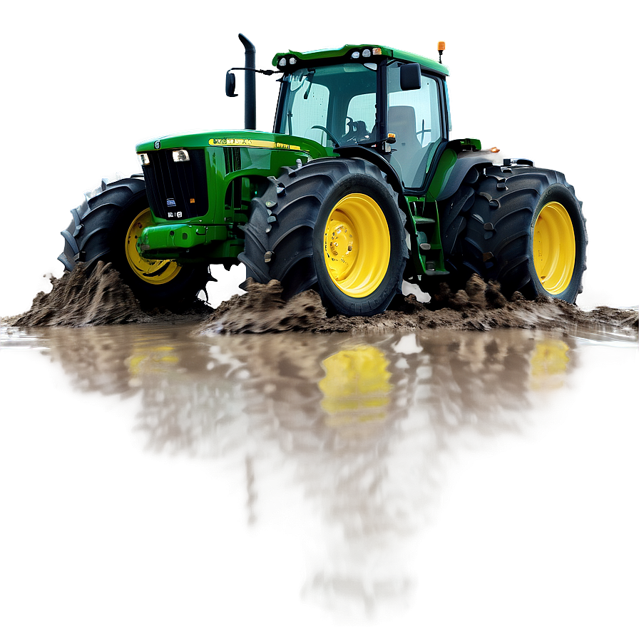 John Deere Tractor In Mud Action Png 06262024