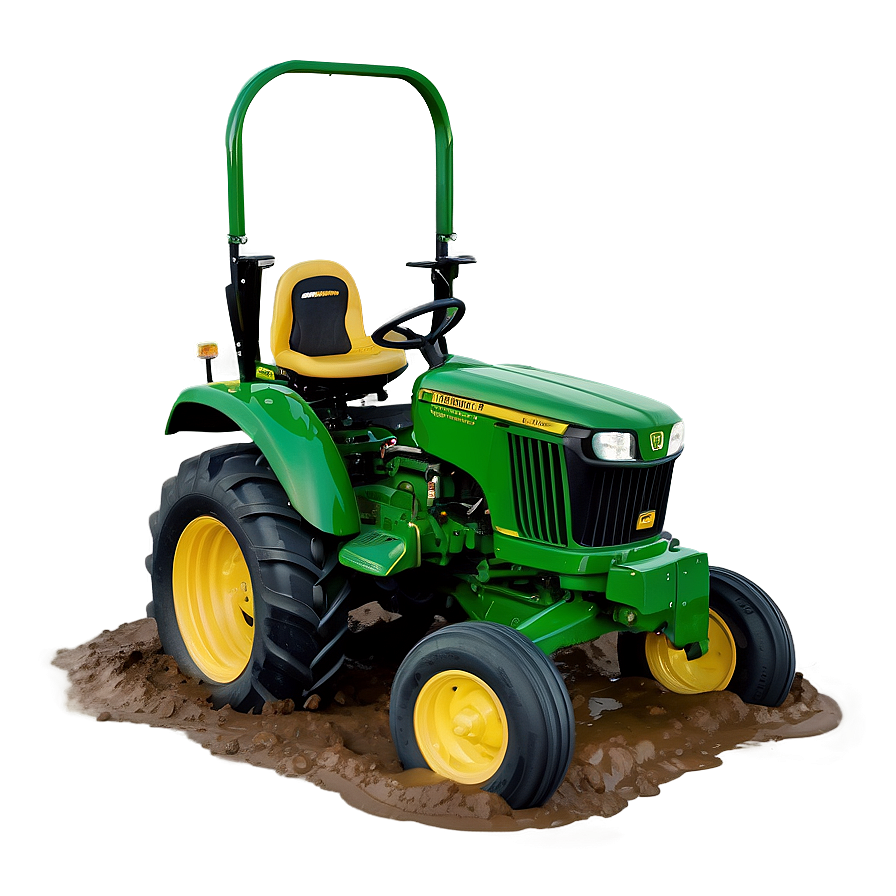 John Deere Tractor In Mud Action Png 06262024