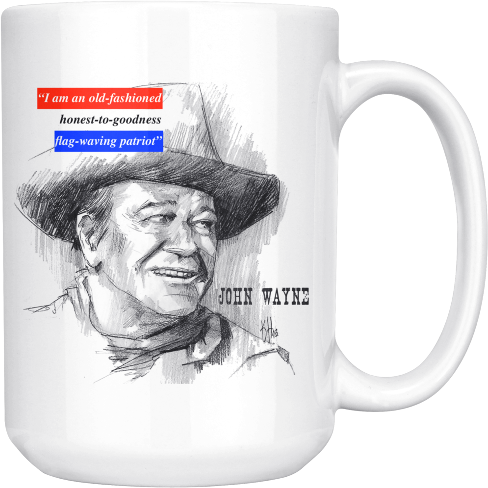 John Wayne Patriotic Quote Mug