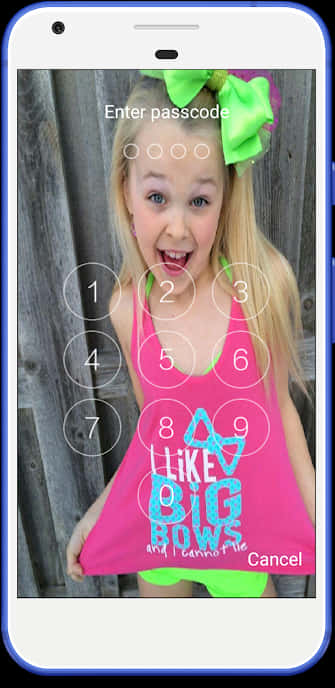 Jojo Siwa Big Bows Passcode Screen