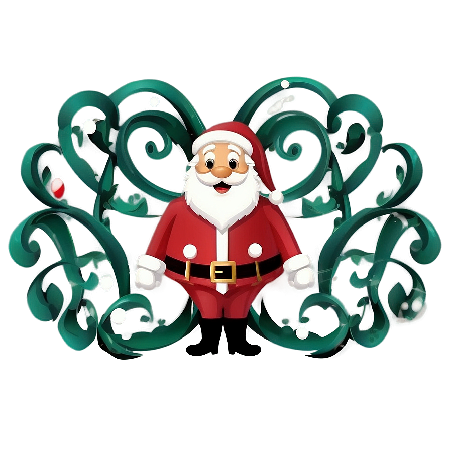 Jolly Santa Cartoon Illustration Png 06282024