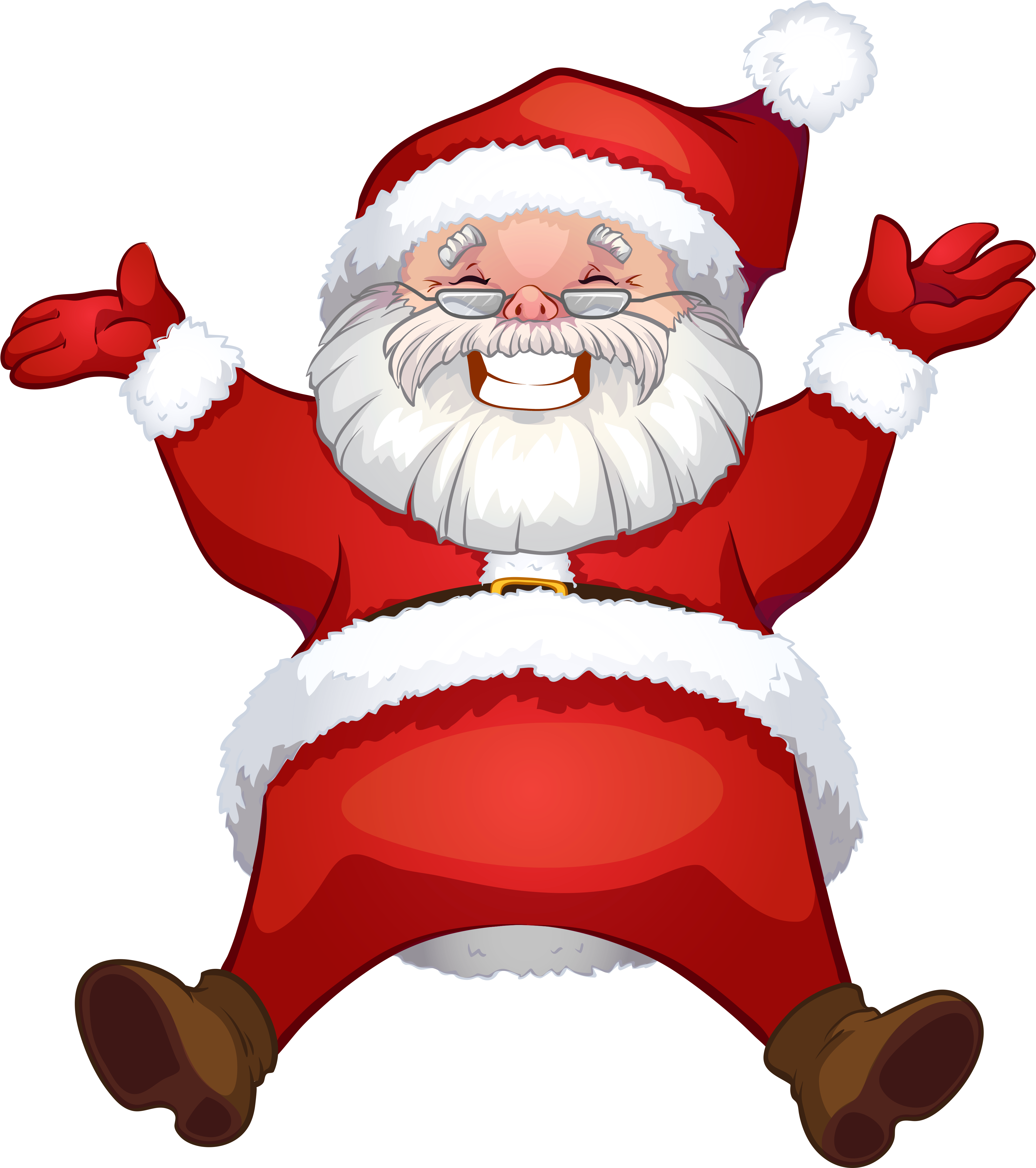 Jolly Santa Claus Jumping