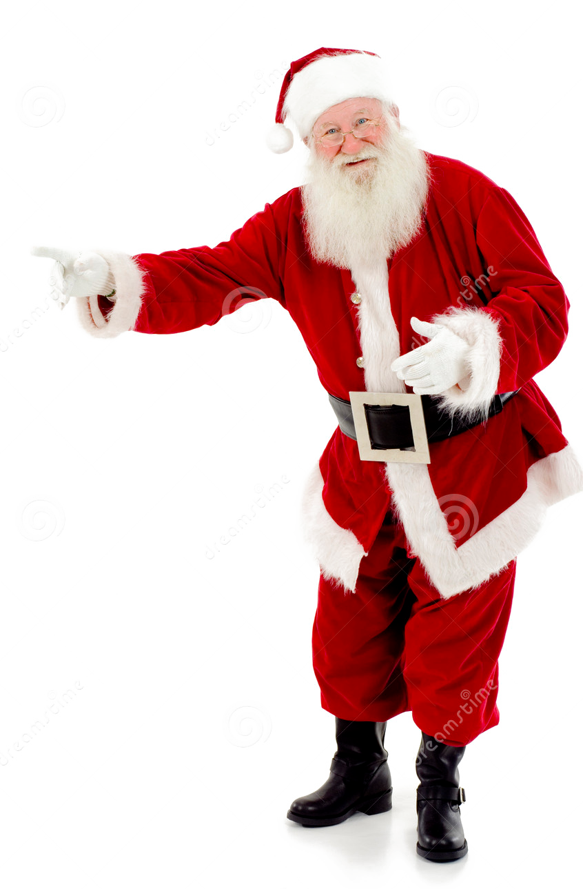 Jolly Santa Claus Pointing