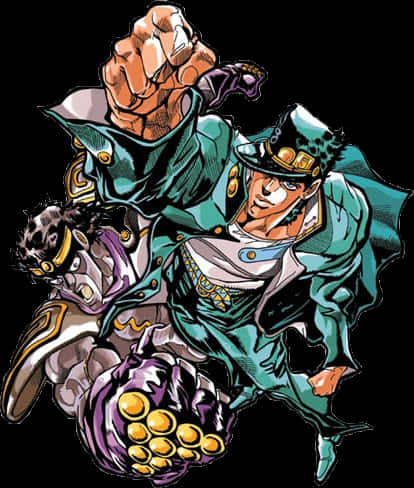 Jotaroand Star Platinum Illustration