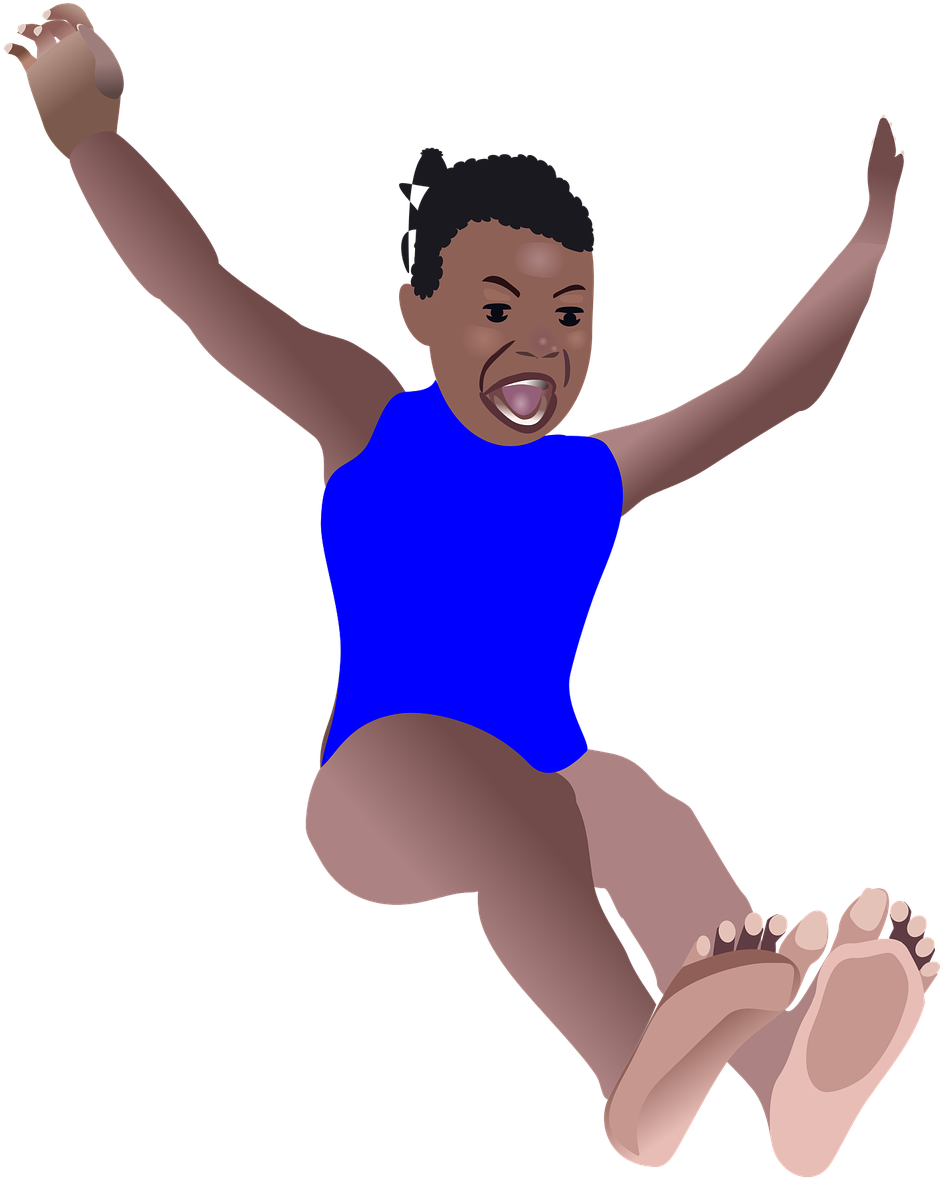 Joyful Child Jumping Illustration