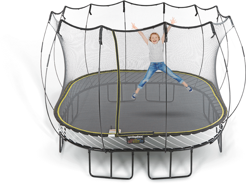 Joyful Child Jumpingon Trampoline