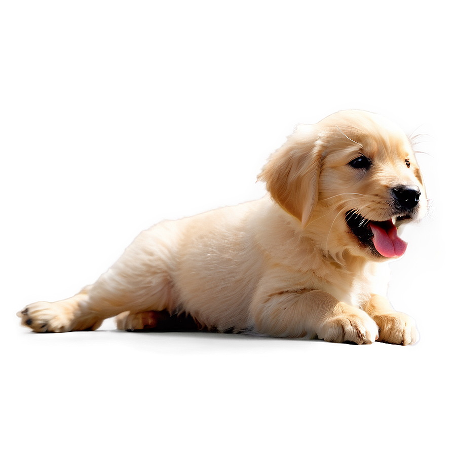 Joyful Golden Retriever Puppy Png Hou