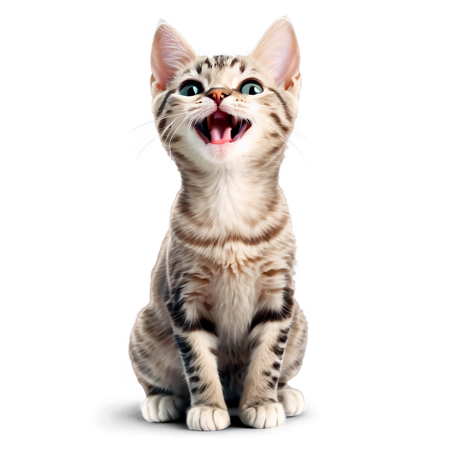 Joyful Kitty Expression Png Yww