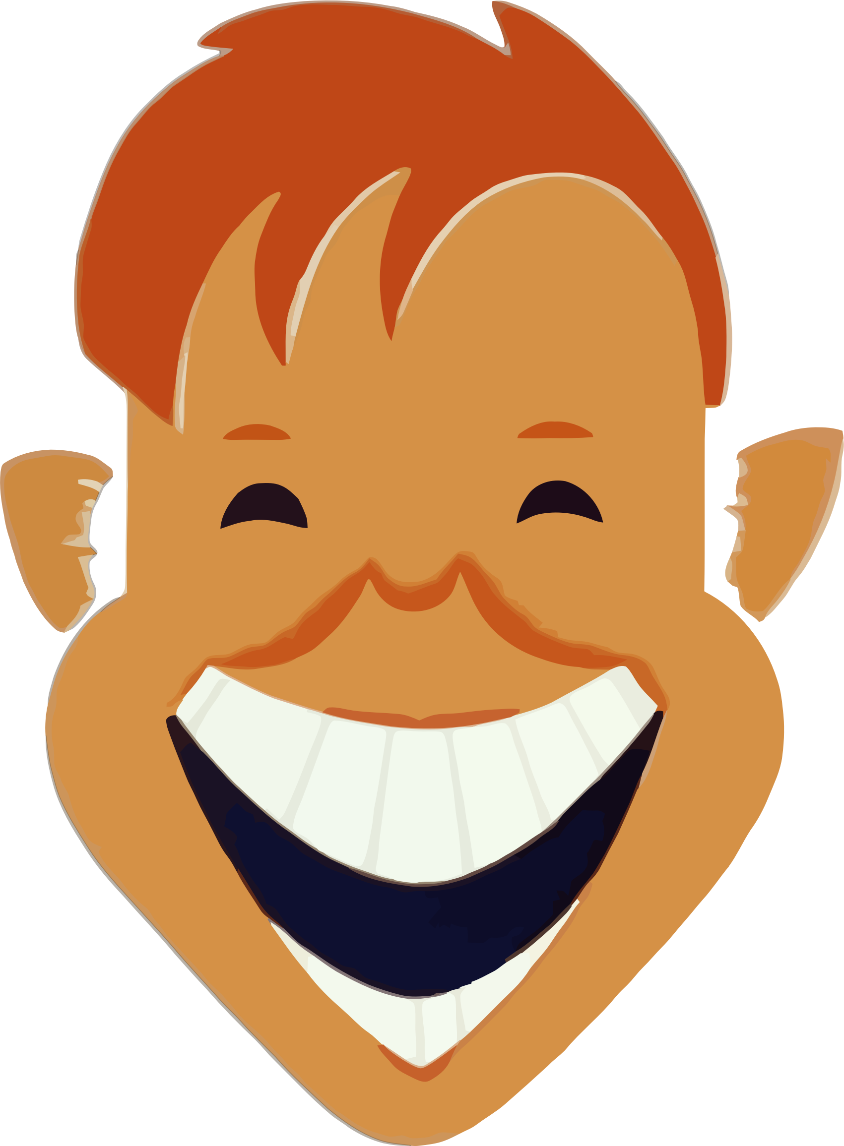 Joyful Redhead Cartoon Laughter