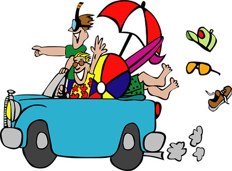 Joyful Roadtrip Cartoon