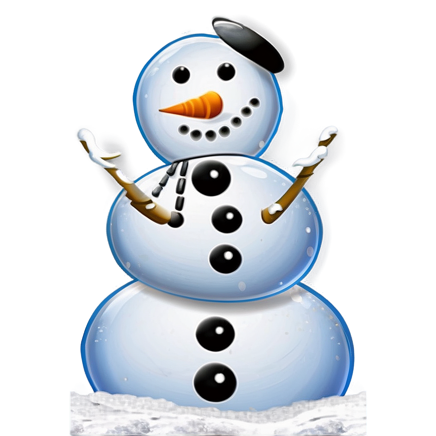 Joyful Snowman Icon Png 44