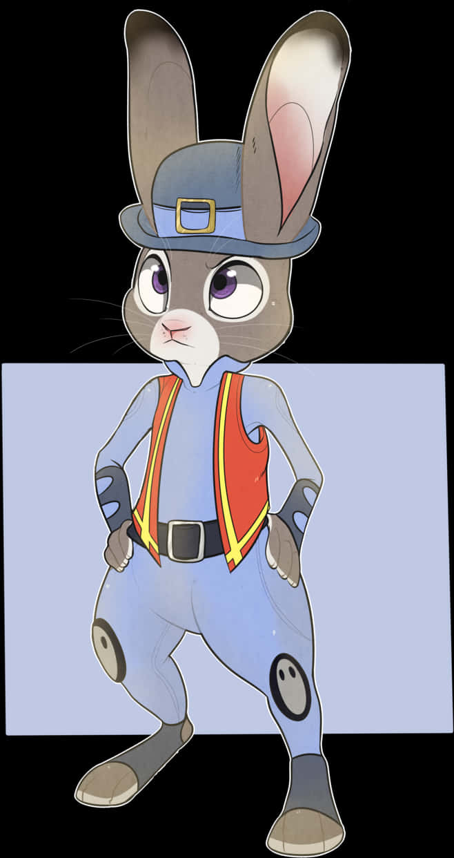 Judy Hopps Police Uniform Illustration
