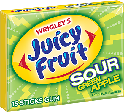 Juicy Fruit Sour Green Apple Gum Pack