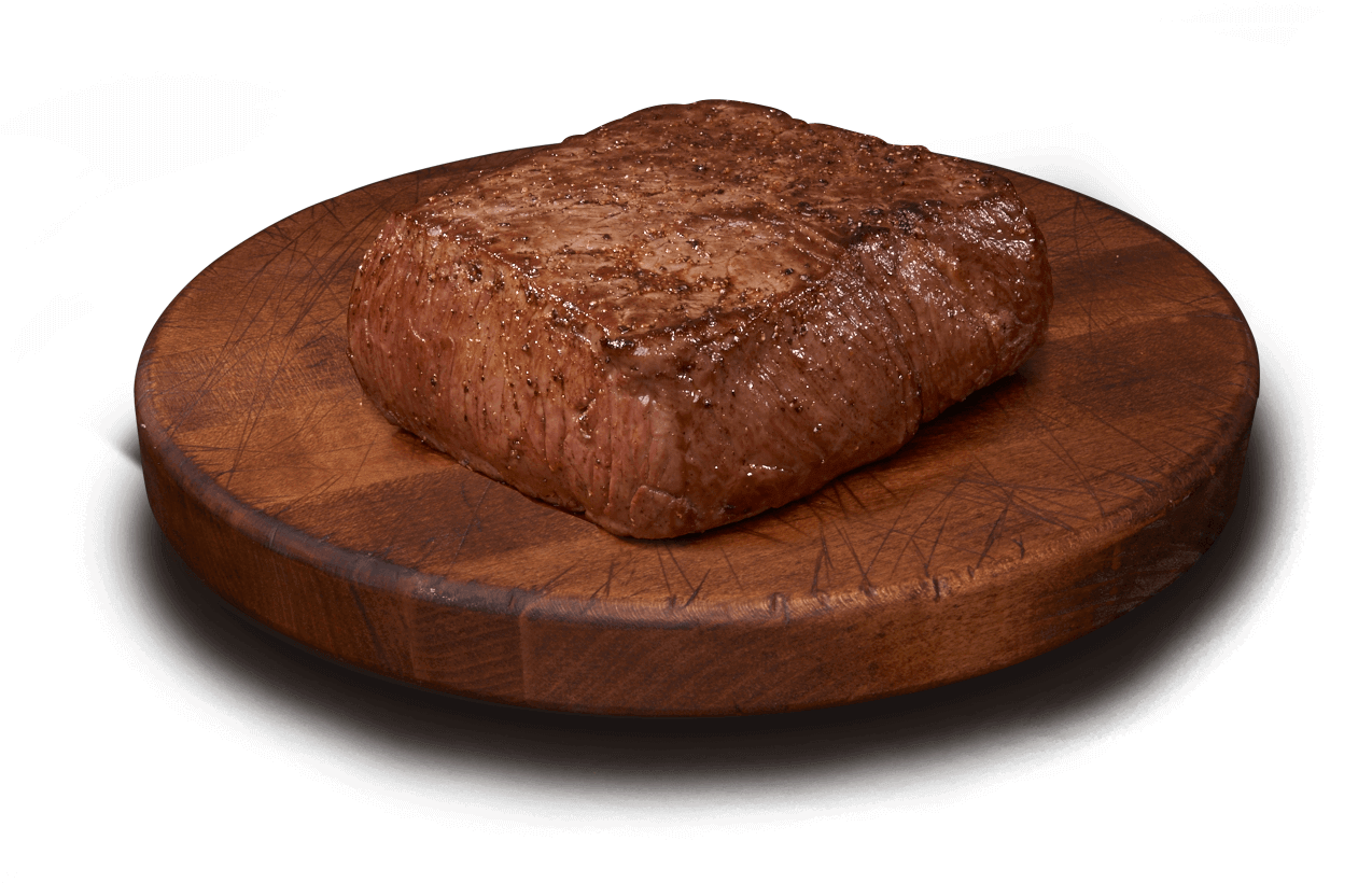 Juicy Grilled Steakon Wooden Board