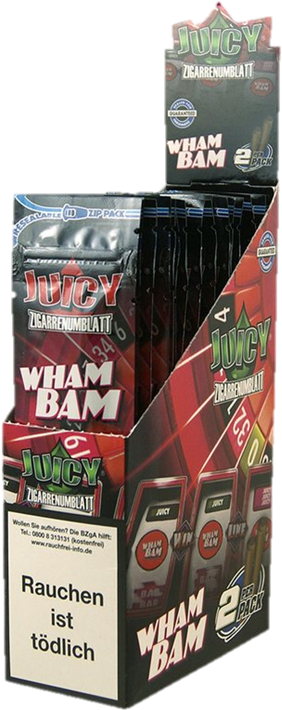 Juicy Wham Bam Cigarette Papers Display