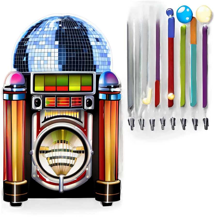 Jukebox With Disco Ball Png 06112024