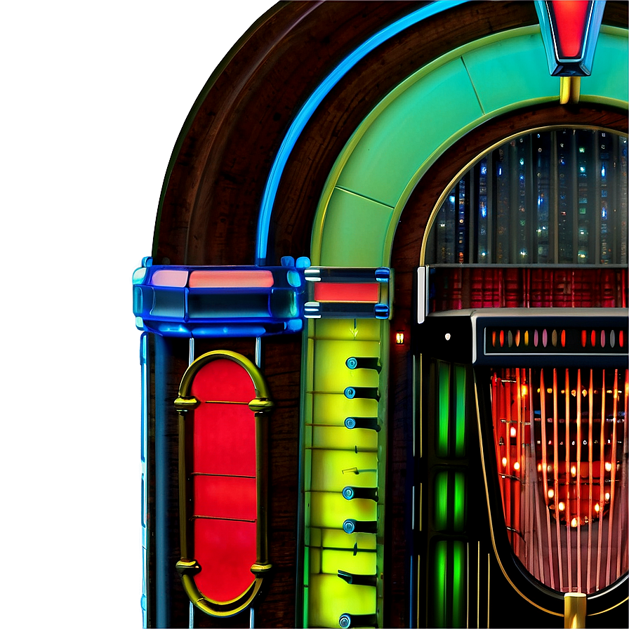 Jukebox With Glowing Lights Png 06112024