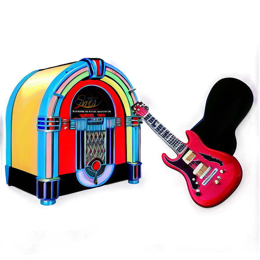 Jukebox With Guitar Png 49