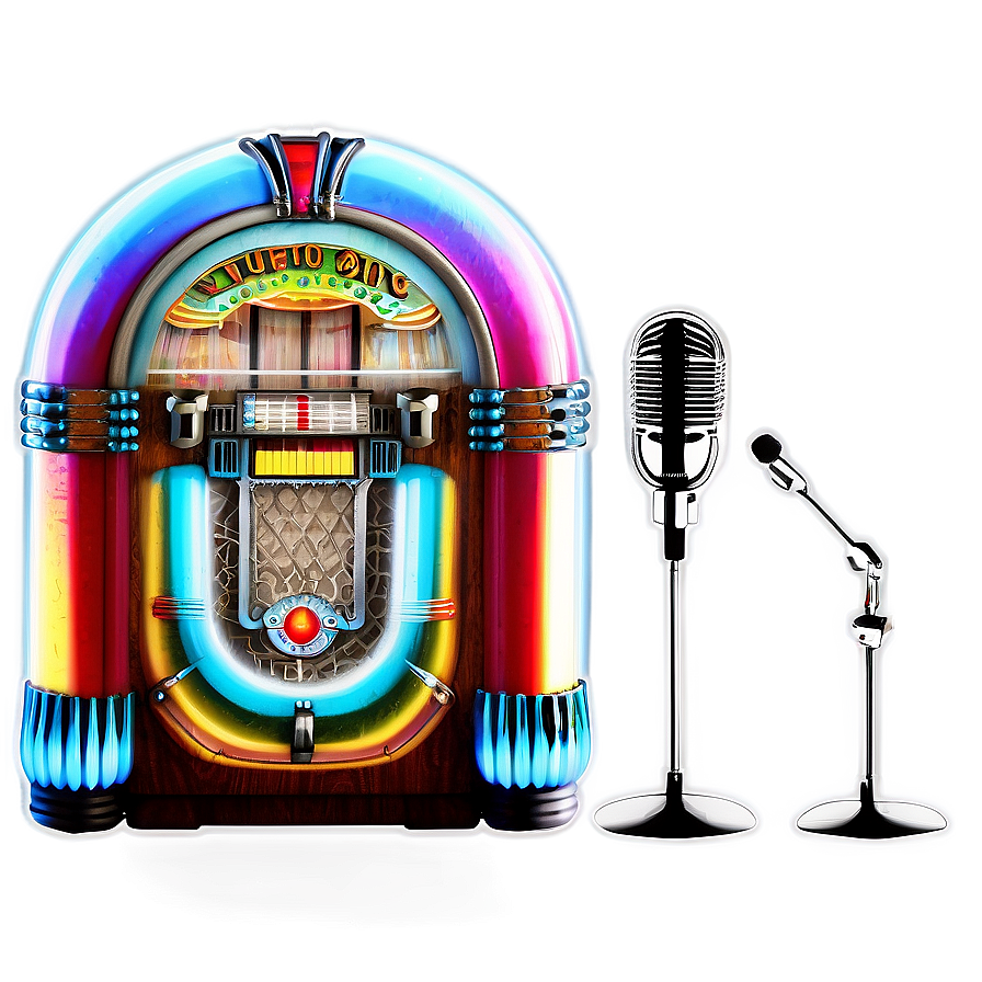 Jukebox With Microphone Png 06112024