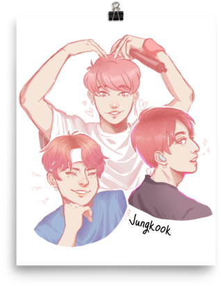 Jungkook Fanart Triptych