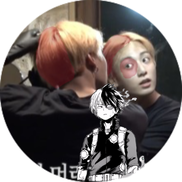 Jungkook Mirror Reflectionand Anime Character