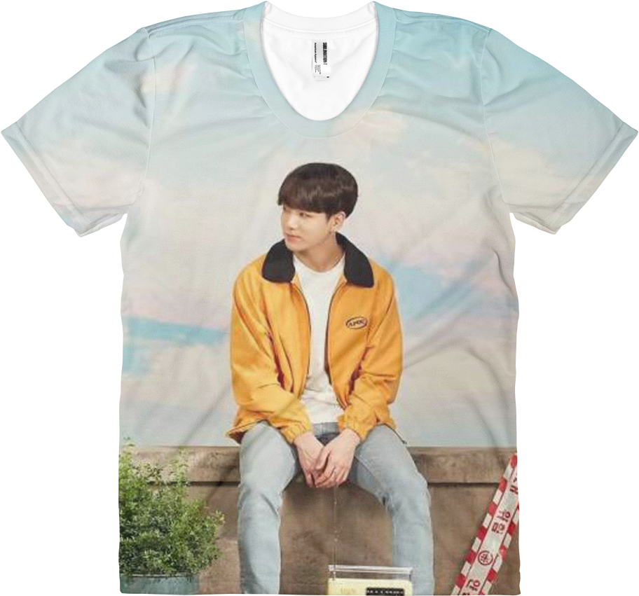 Jungkook Sitting Casual Outfit