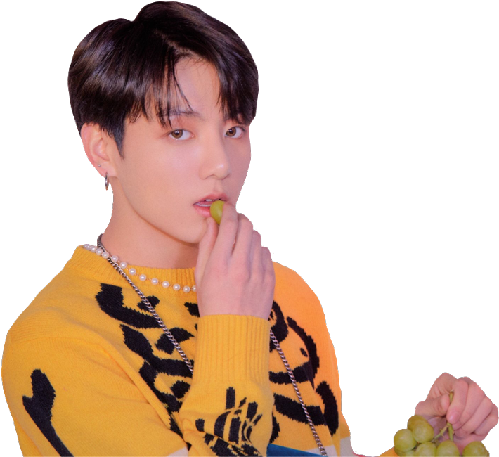 Jungkook Yellow Sweater Grapes