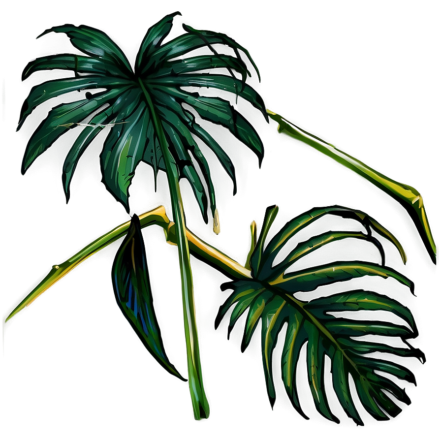 Jungle Palm Leaves Png 9